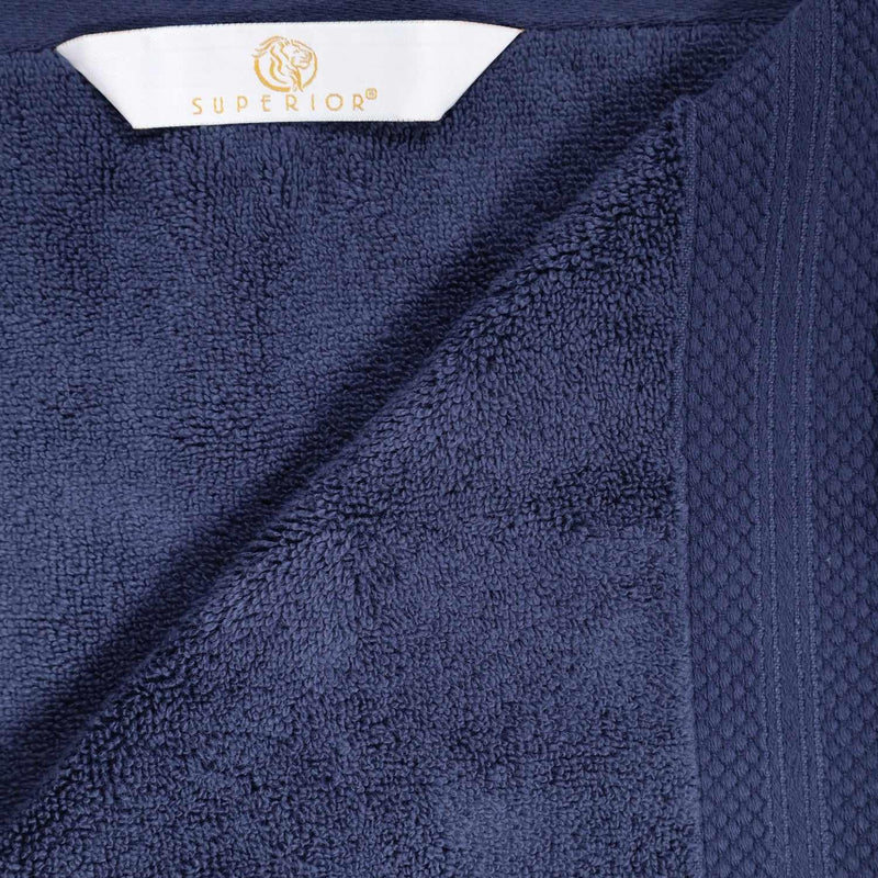 Turkish Cotton Highly Absorbent Solid 6 Piece Towel Set - CrownBlue