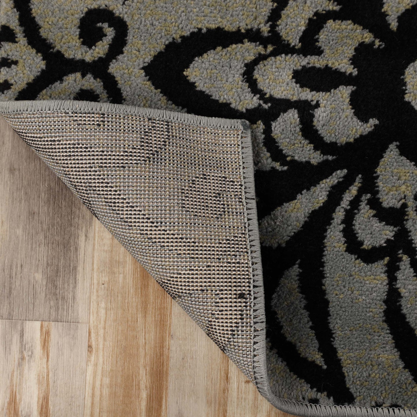 Leigh Traditional Floral Scroll Indoor Area Rug or Runner Rug Or Door Mat - Blue