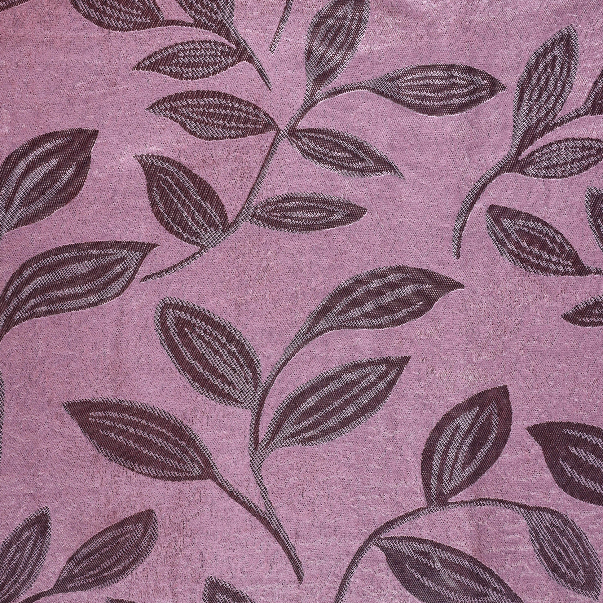 Leaves Machine Washable Room Darkening Blackout Curtains, Set of 2 - Blush