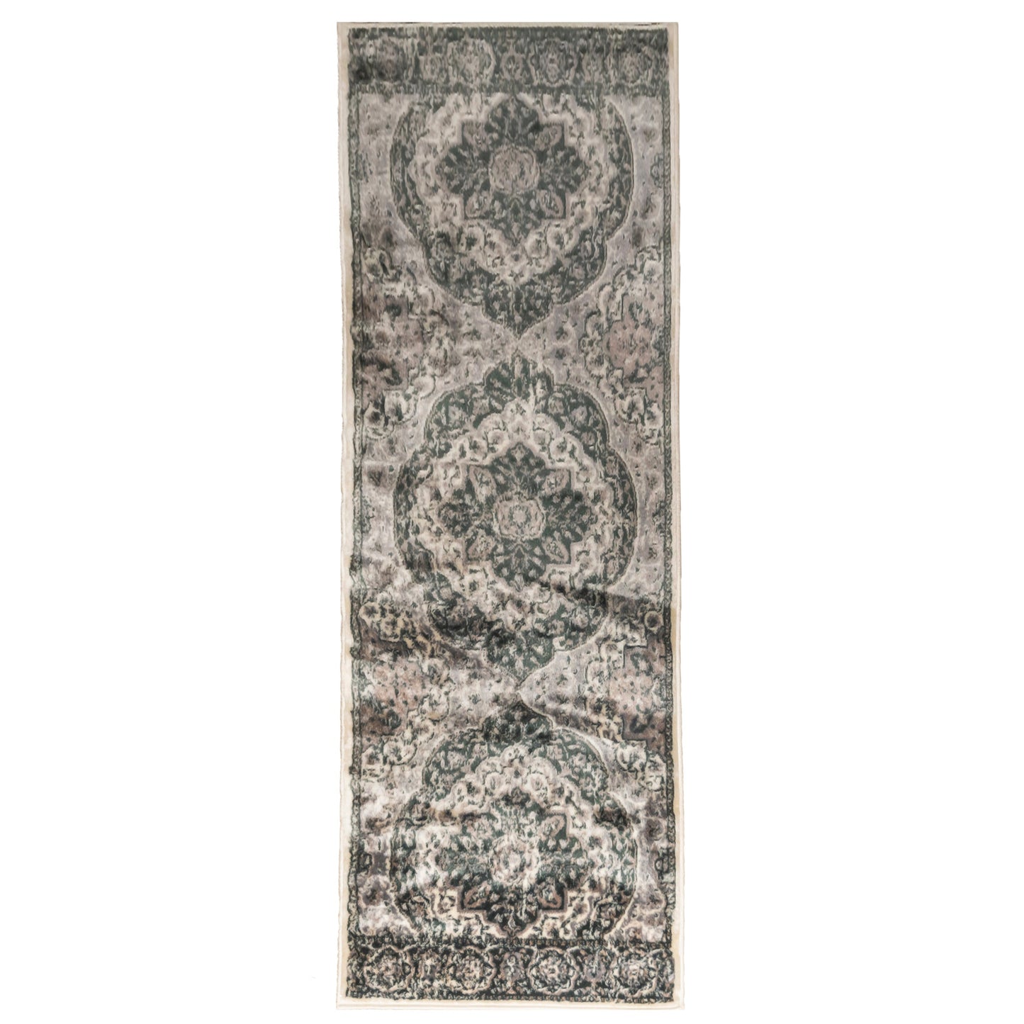 Bodhi Vintage Floral Classic Medallion Indoor Area Rug or Runner - Nightful Blue