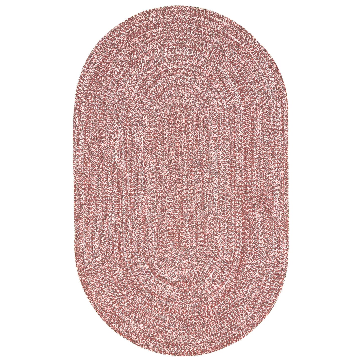 Reversible Braided Eco-Friendly Area Rug Indoor Outdoor Rugs - Brick/White