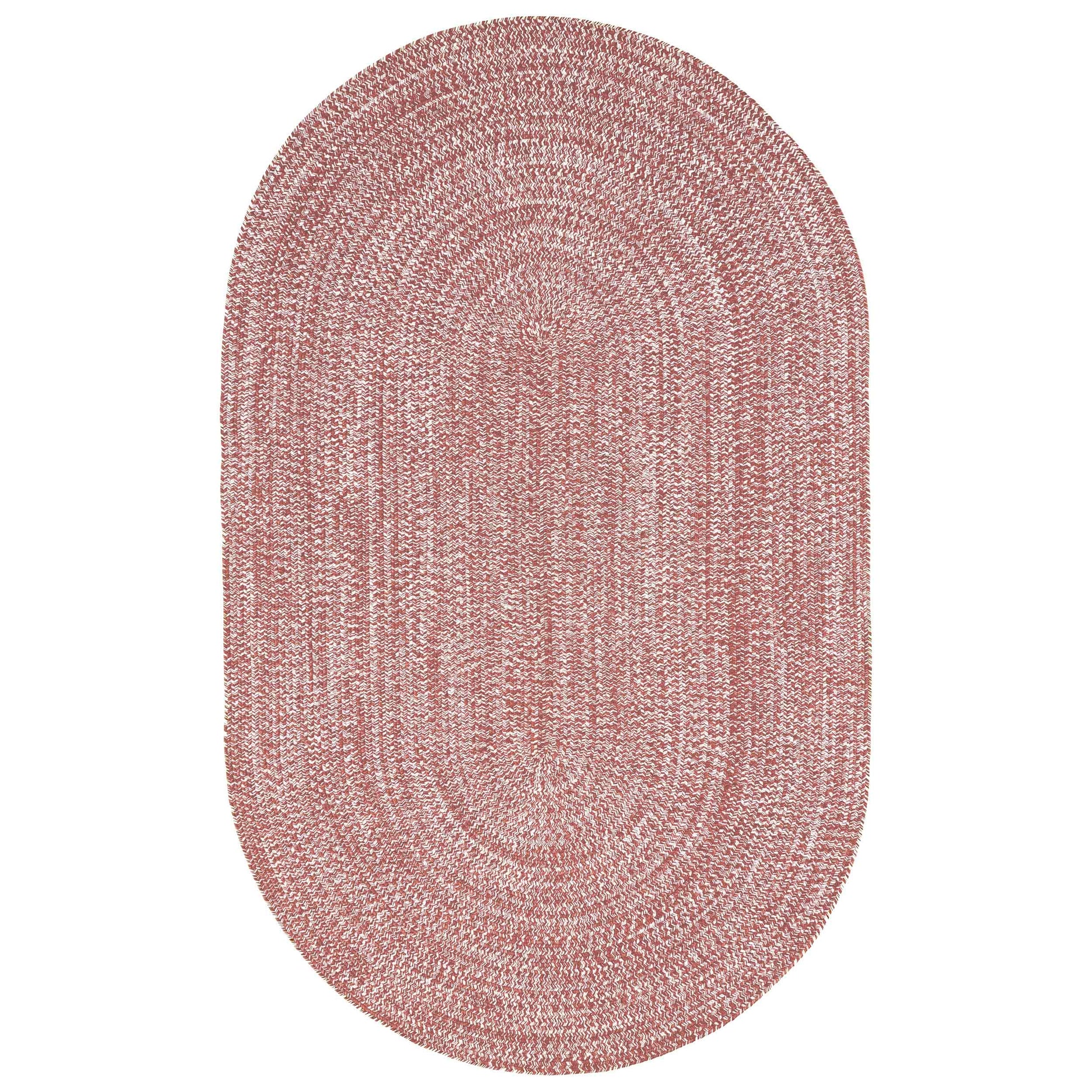 Reversible Braided Eco-Friendly Area Rug Indoor Outdoor Rugs - Brick/White