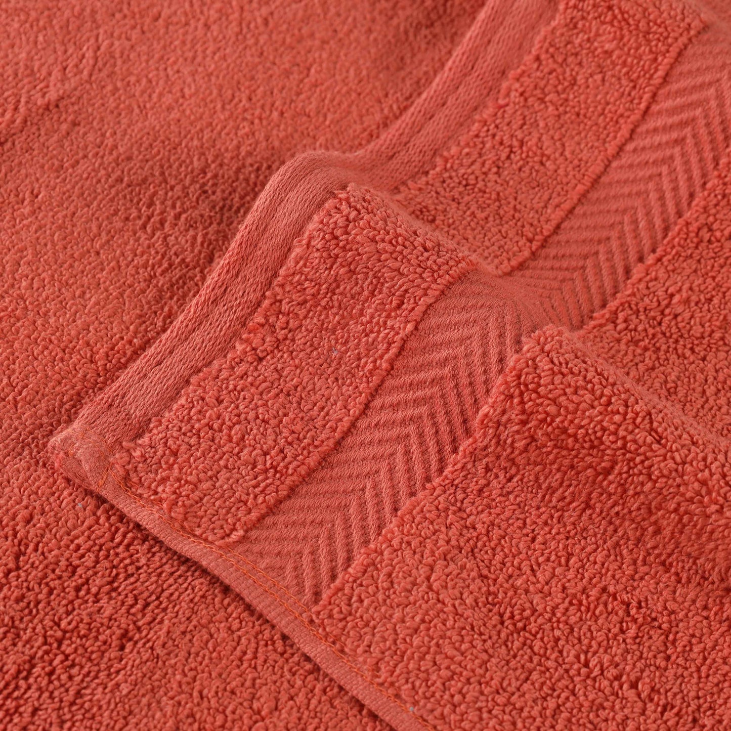 Zero-Twist Smart-Dry Combed Cotton 3 Piece Towel Set - Brick