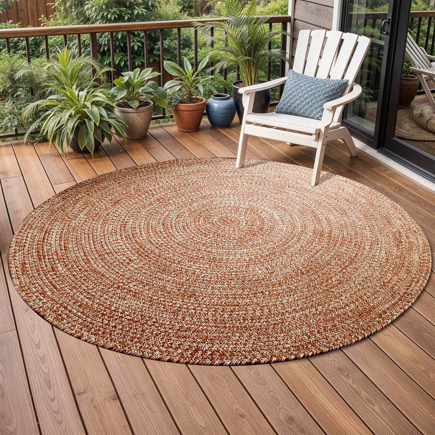 Reversible Braided Eco-Friendly Area Rug Indoor Outdoor Rugs