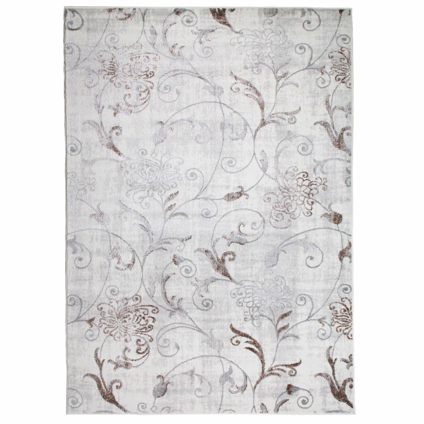 Superior Briony Modern Floral Area Rug - Hazelnut