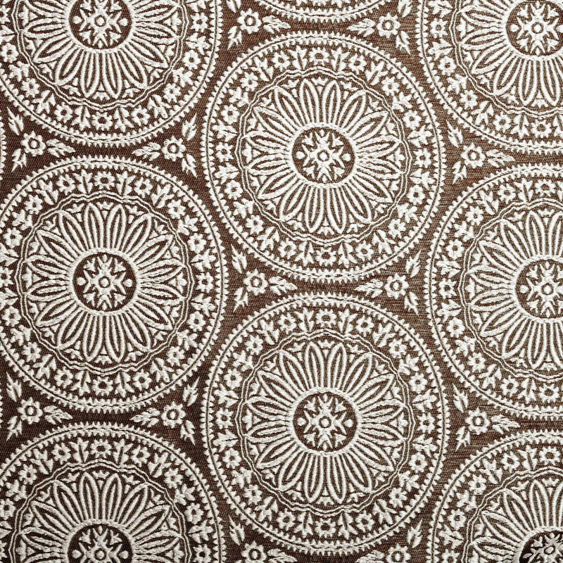 Eminence Jacquard Floral Medallion Grommet Curtain Panels (Set of 2) - Bronze