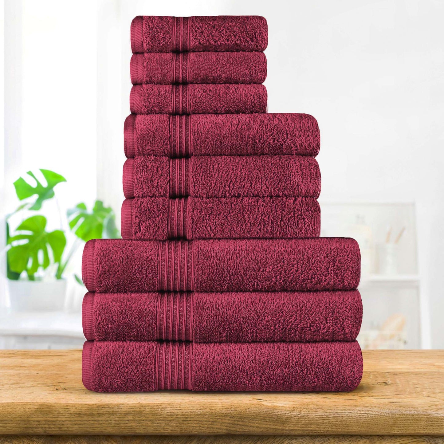 Heritage Egyptian Cotton Plush Absorbent Luxury 9 Piece Towel Set