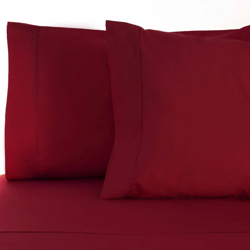 Egyptian Cotton 530 Thread Count Solid Pillowcases Set of 2 - Burgundy