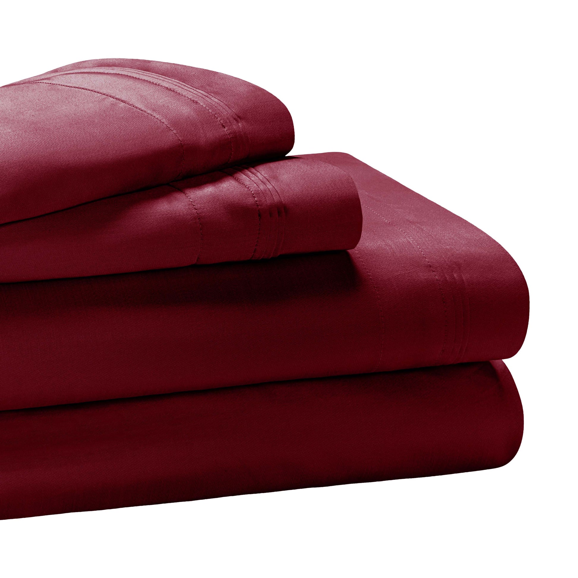 Egyptian Cotton 650 Thread Count Eco-Friendly Solid Sheet Set - Burgundy