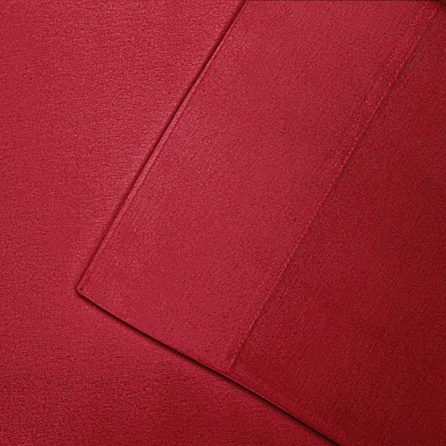 Solid Flannel Cotton Soft Fuzzy Pillowcases, Set of 2 - Burgundy