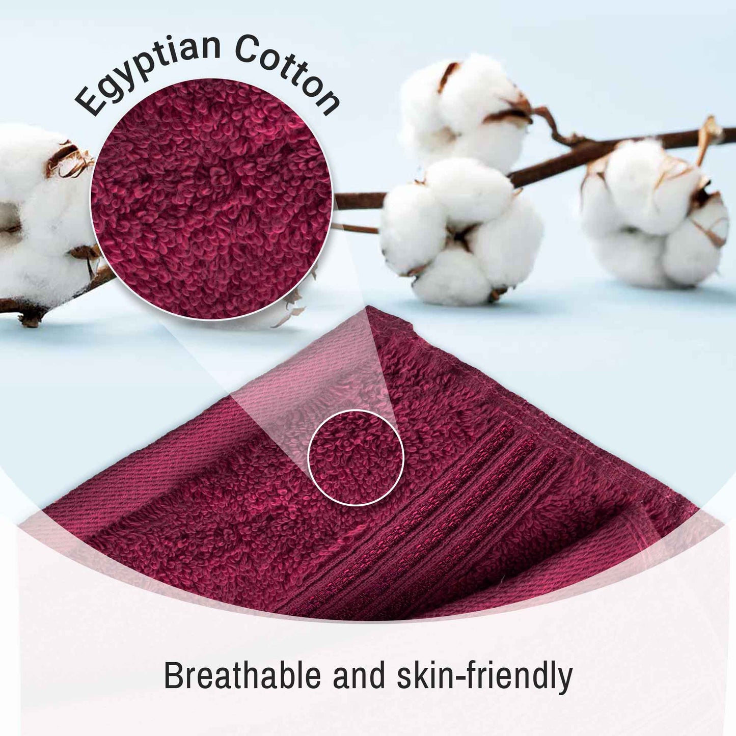 Heritage Egyptian Cotton Plush Absorbent Luxury Face Towel Set of 10