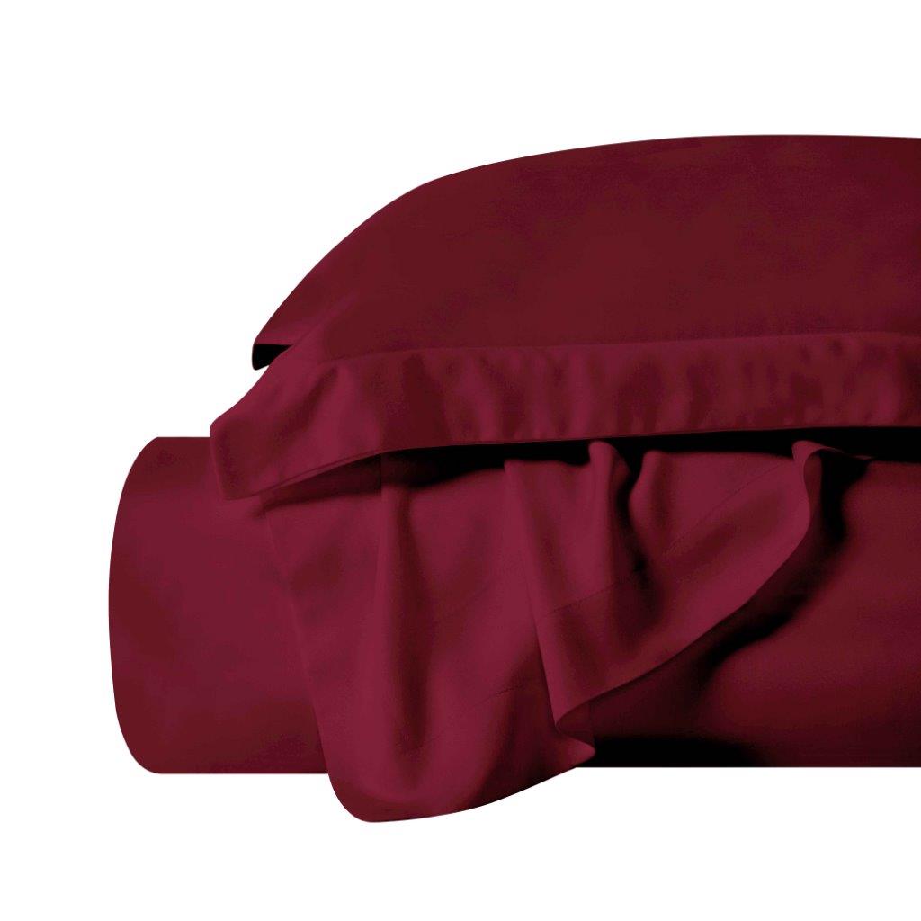 300 Thread Count Modal from Beechwood Solid Duvet Cover Set - Burgundy
