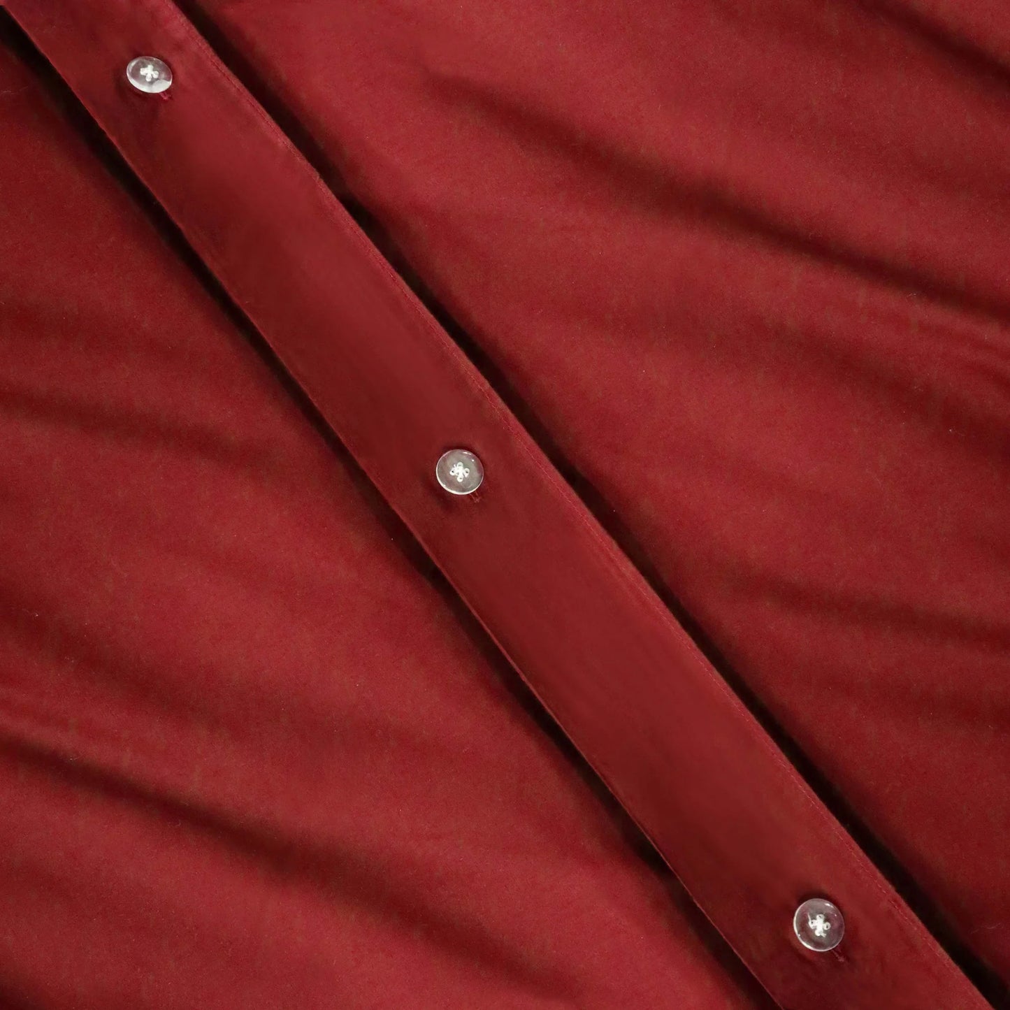 Cotton Percale Modern Traditional Duvet Cover Set - Burgundy