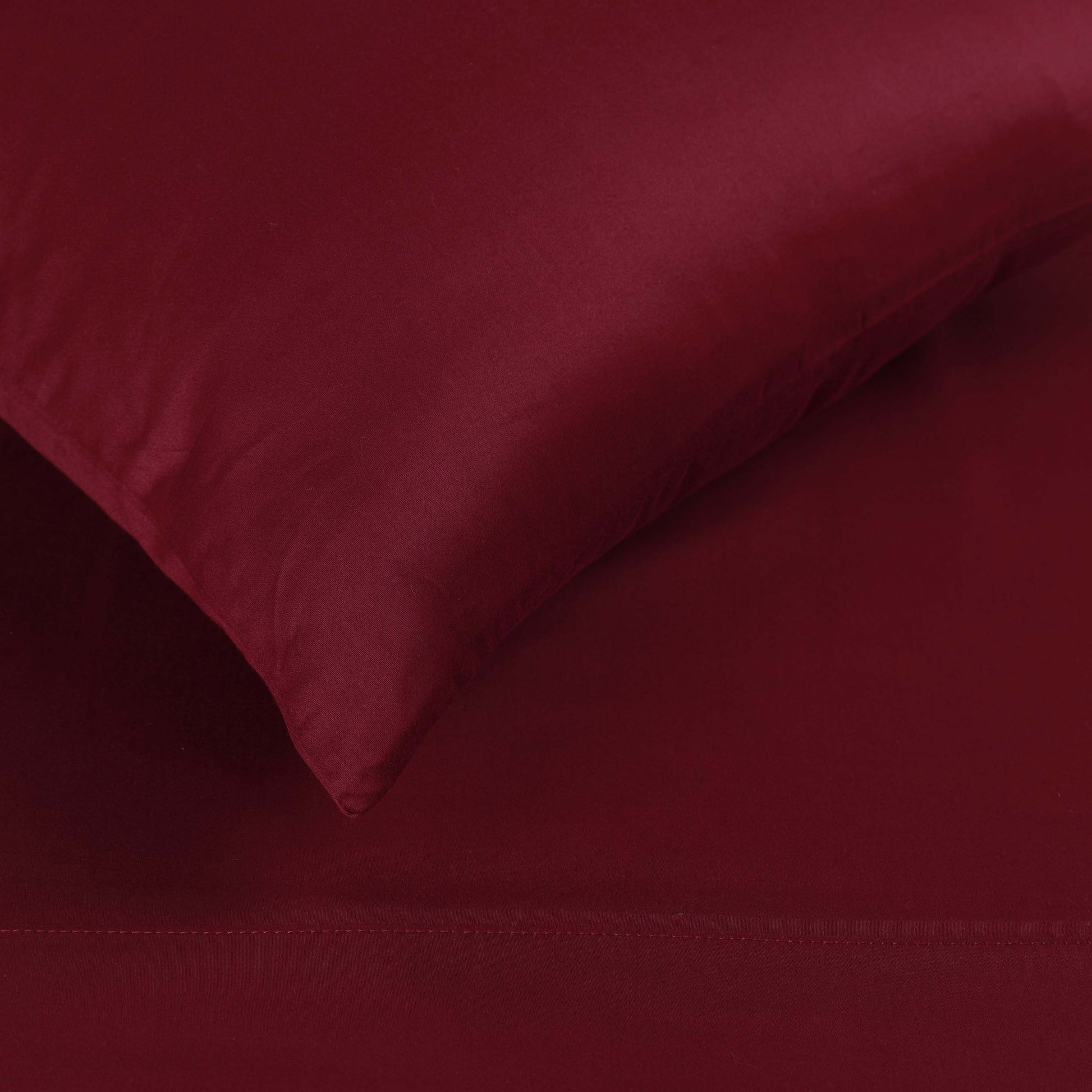 Egyptian Cotton 300 Thread Count Solid Deep Pocket Sheet Set - Burgundy