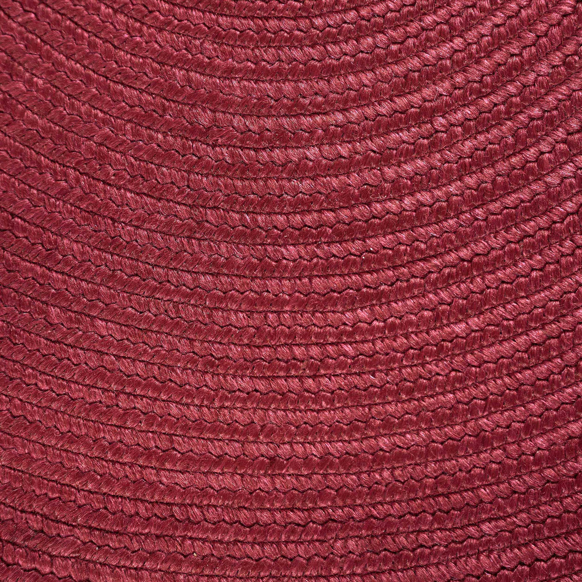 Classic Braided Weave Oval Area Rug Indoor Outdoor Rugs - Burgundy