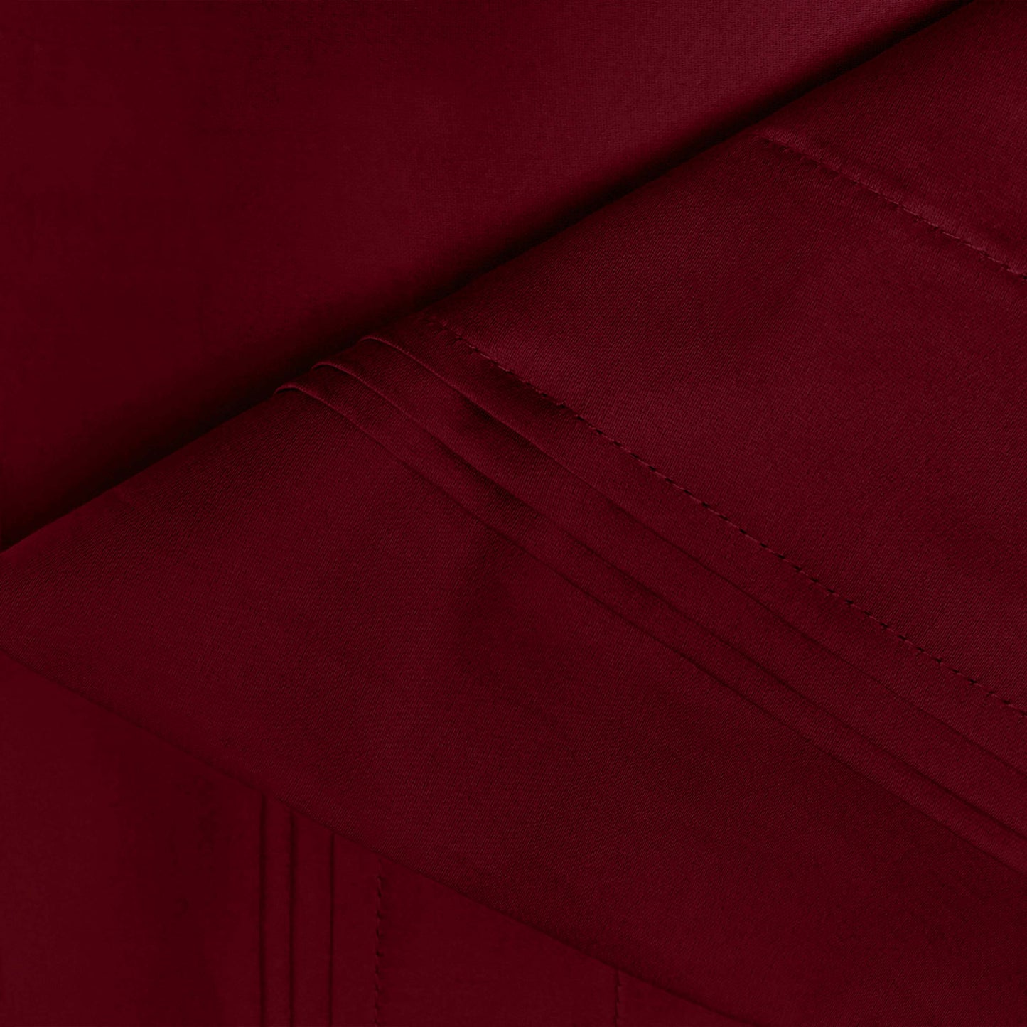 Premium 650 Thread Count Egyptian Cotton Solid Pillowcase Set - Burgundy