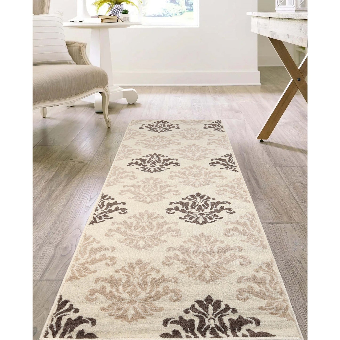 Superior Casper Damask Floral Area Rug - Multi-Color