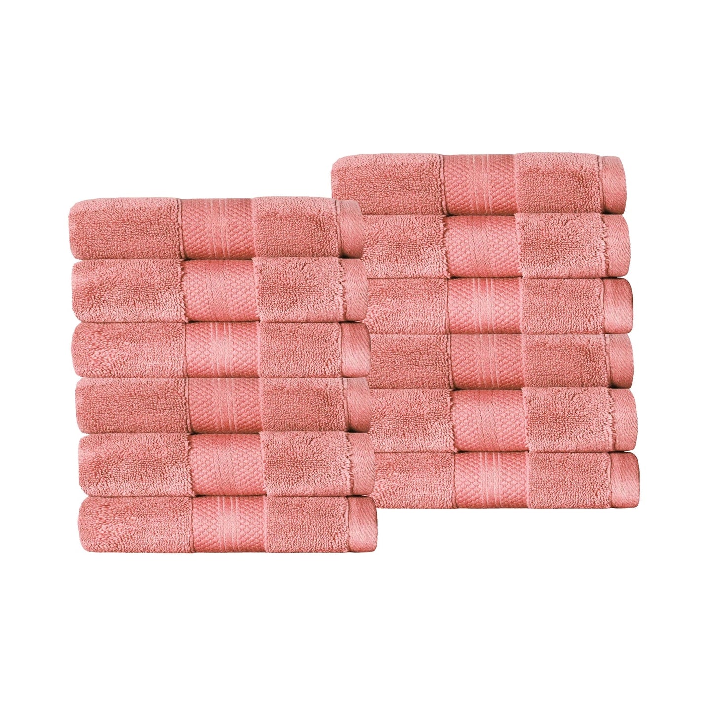 Superior Premium Turkish-Cotton Assorted Towel Set - Coral