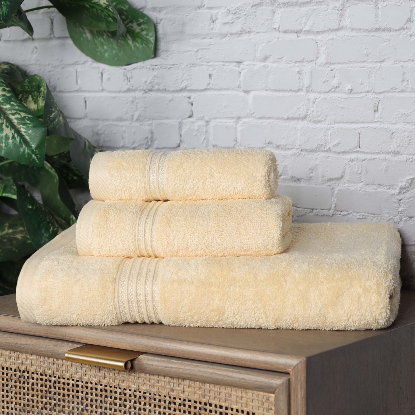 Heritage Egyptian Cotton Plush 3 Piece Absorbent Luxury Towel Set