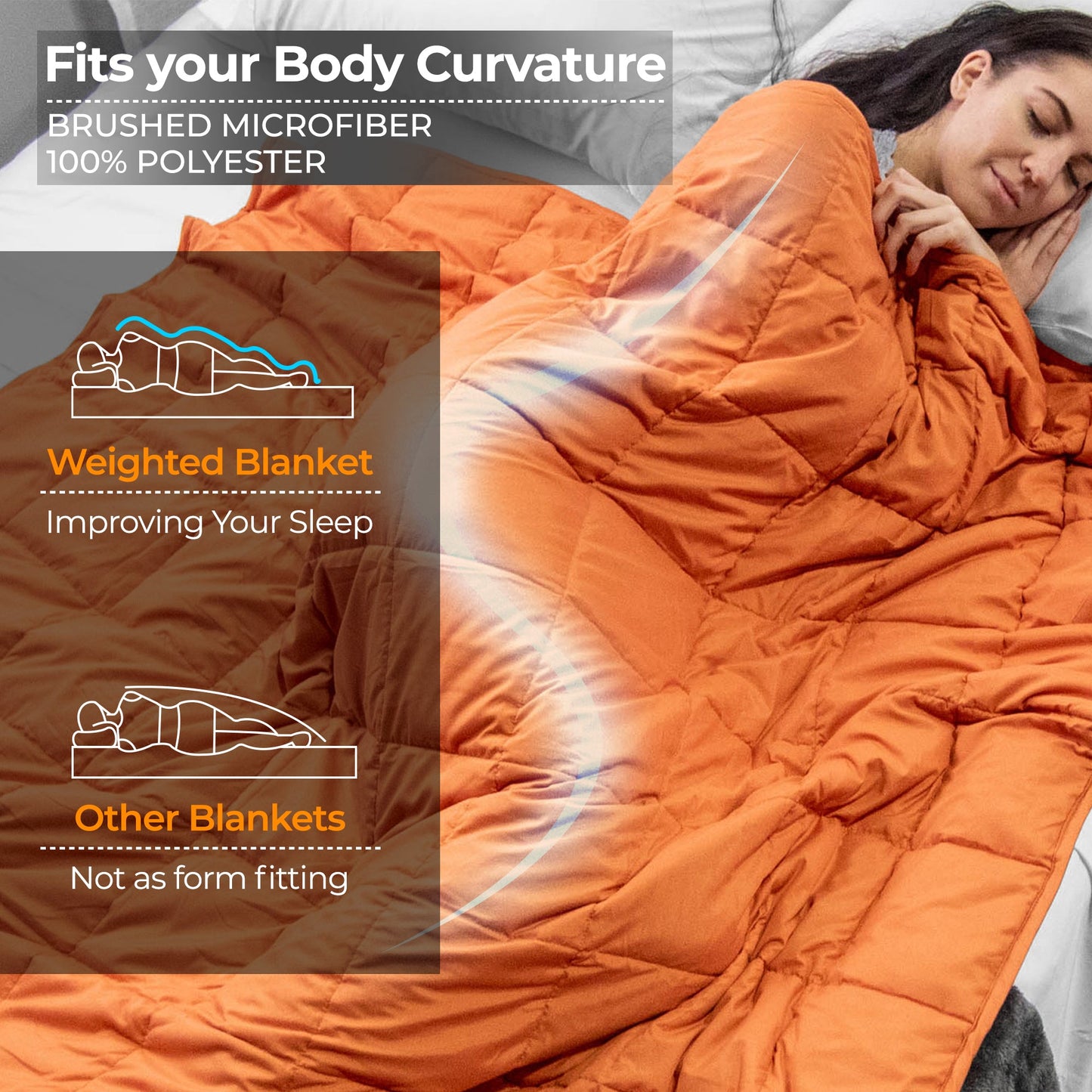 Weighted Quilted Microfiber Throw Blanket - Canyon Clay
