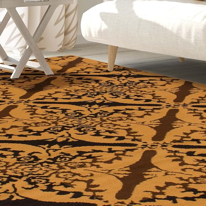 Xiaomi Contemporary Geometric Medallion Indoor Area Rug or Runner - Caramel