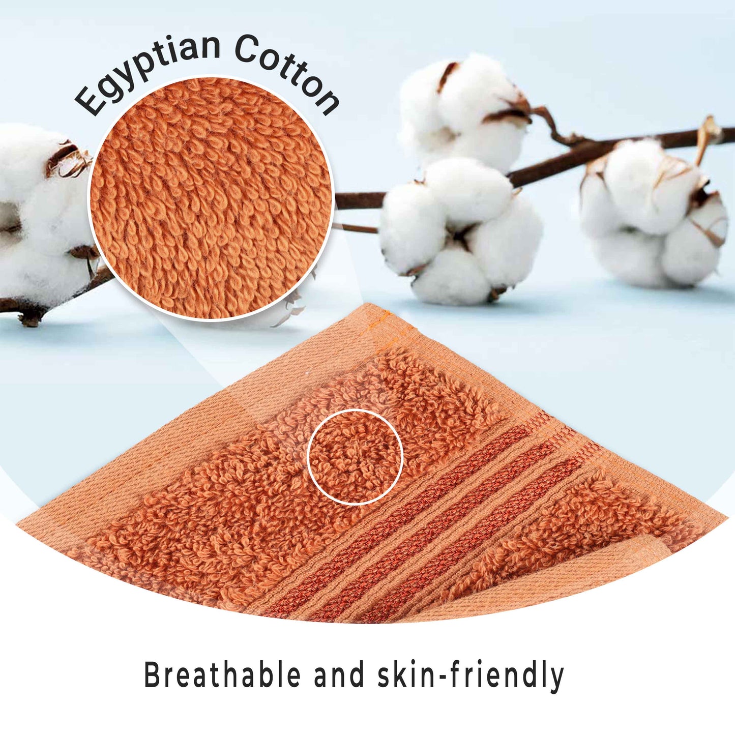 Heritage Egyptian Cotton Plush Absorbent Luxury 9 Piece Towel Set