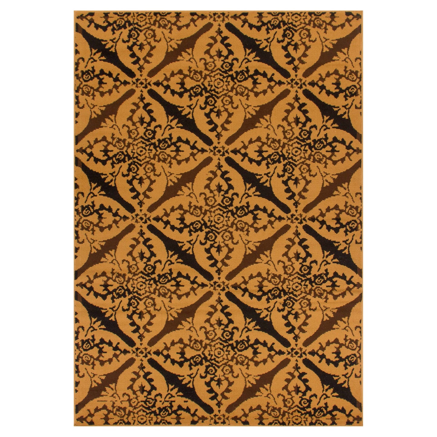 Xiaomi Contemporary Geometric Medallion Indoor Area Rug or Runner - Caramel