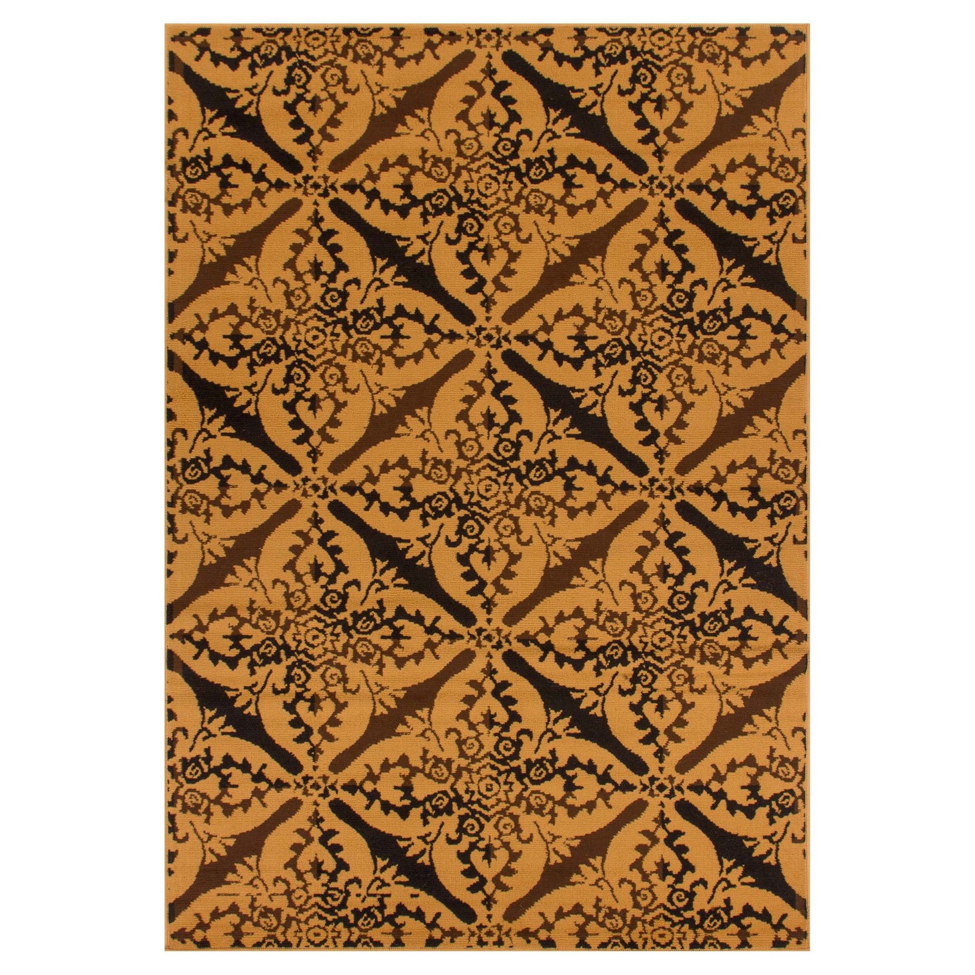 Xiaomi Contemporary Geometric Medallion Indoor Area Rug or Runner - Caramel