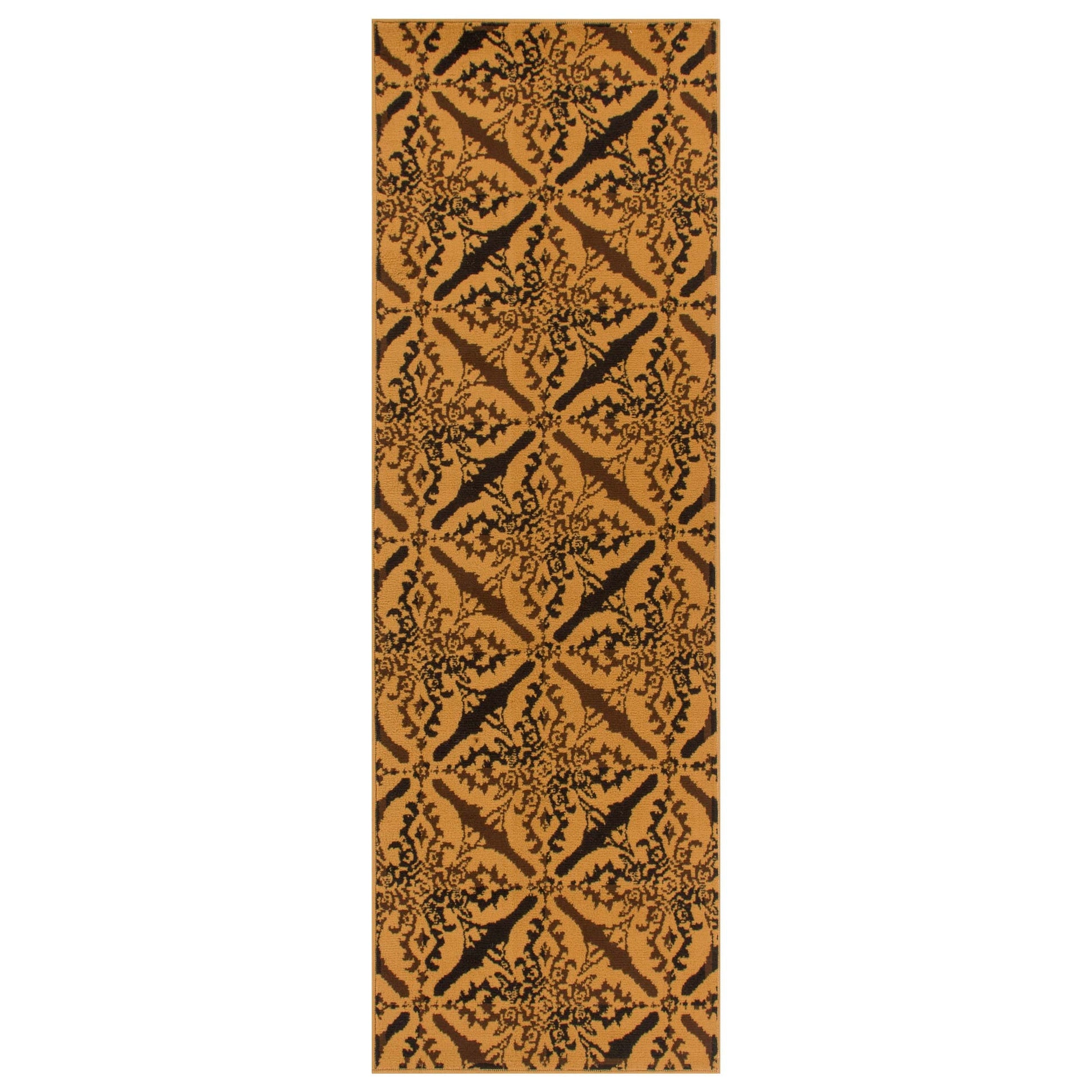 Xiaomi Contemporary Geometric Medallion Indoor Area Rug or Runner - Caramel