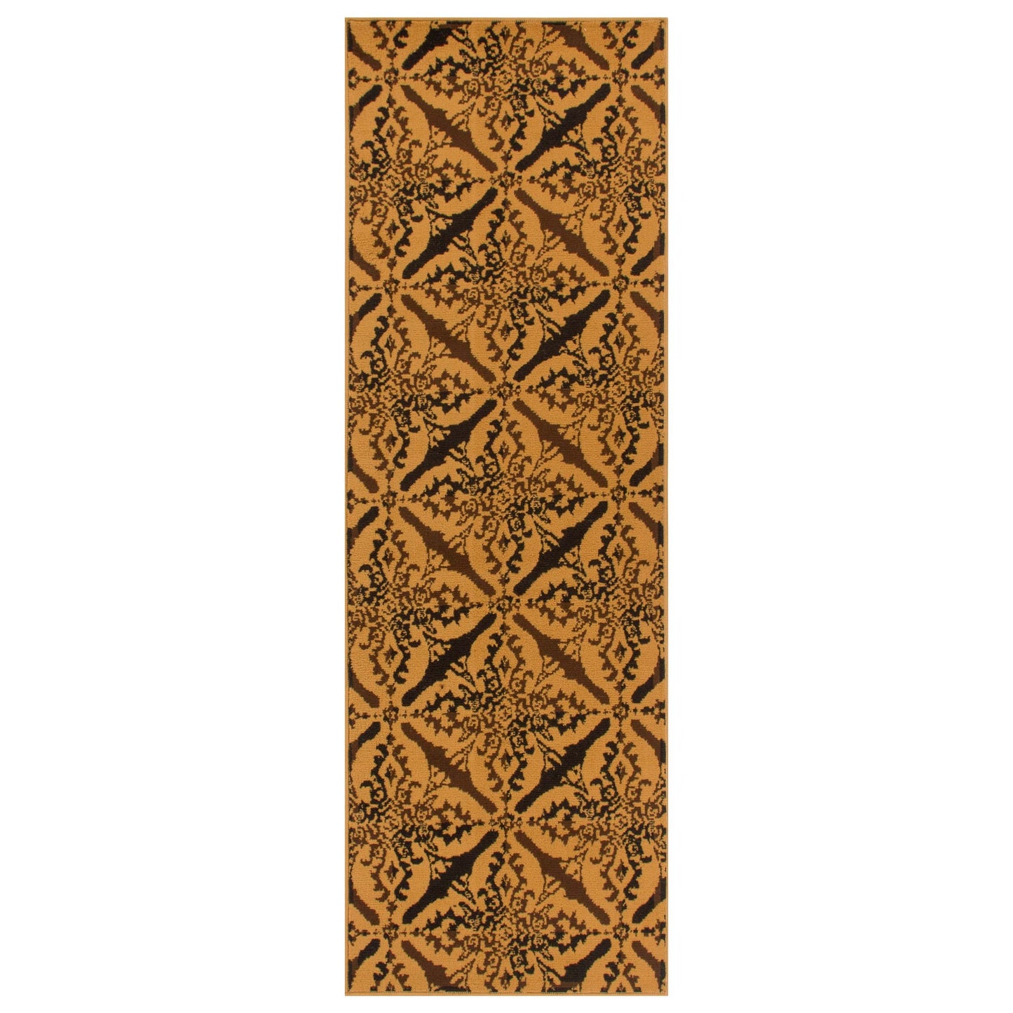 Xiaomi Contemporary Geometric Medallion Indoor Area Rug or Runner - Caramel