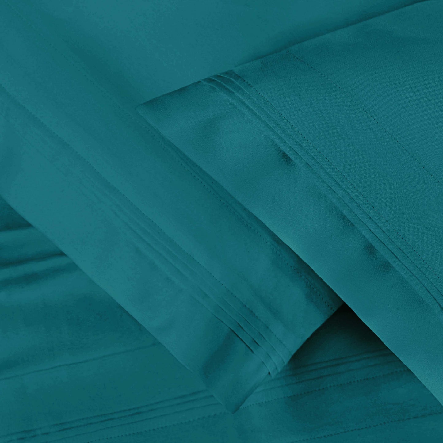 Premium 650 Thread Count Egyptian Cotton Solid Pillowcase Set - Carribean