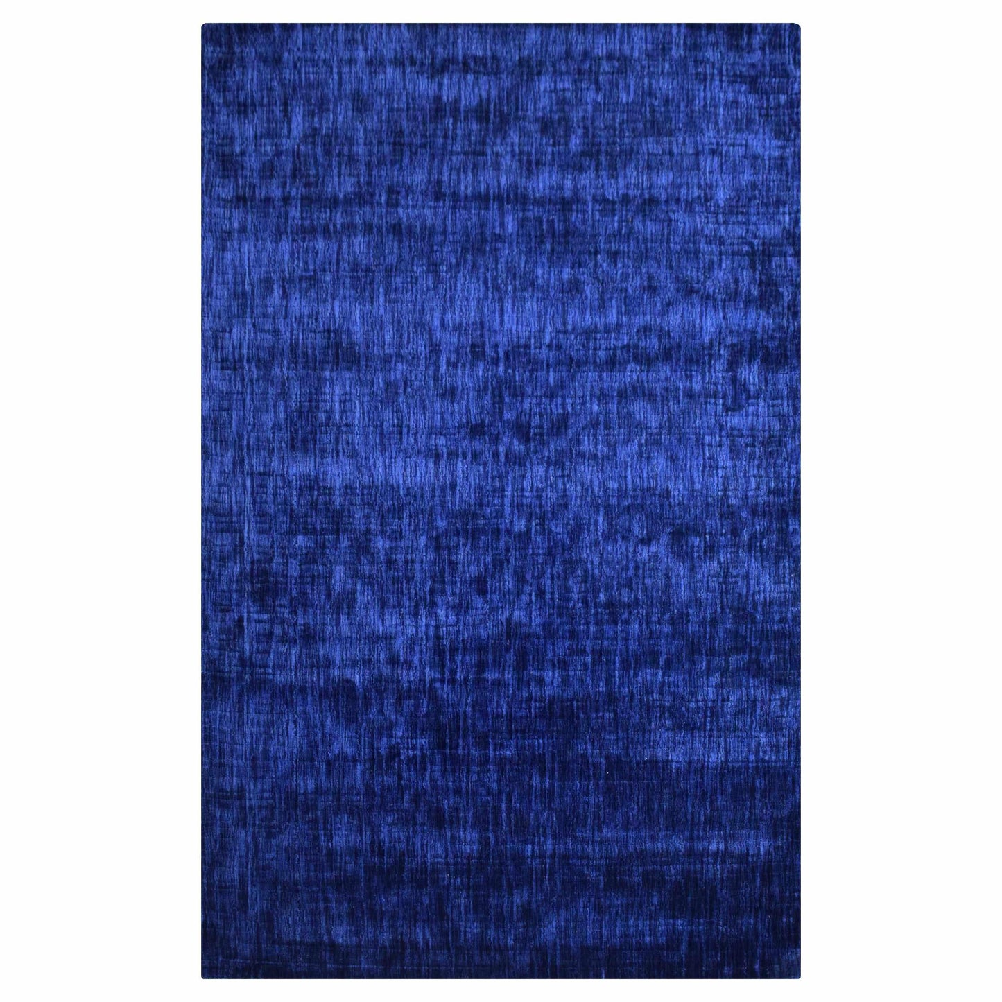 Superior Chalkboard Hand-Woven Viscose Modern Abstract Indoor Area Rug, 5 ft. x 8 ft - Navy Blue