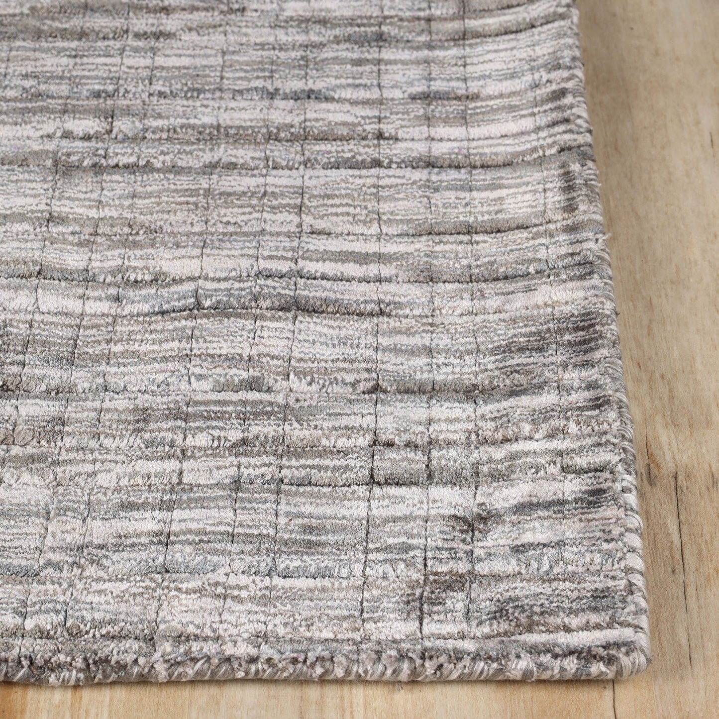 Superior Chalkboard Hand-Woven Viscose Modern Abstract Indoor Area Rug, 5 ft. x 8 ft - Grey