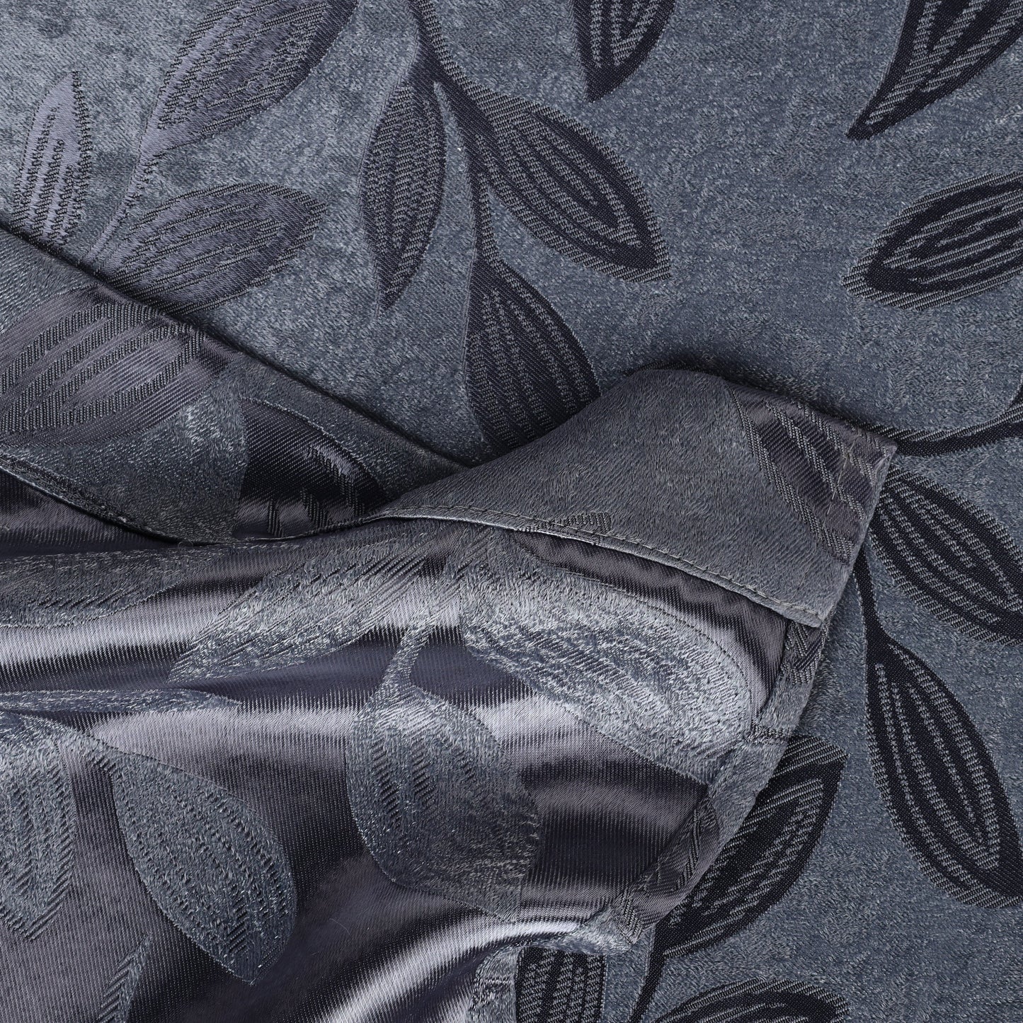 Leaves Room Darkening Washable Blackout Curtain Panels, Set of 2