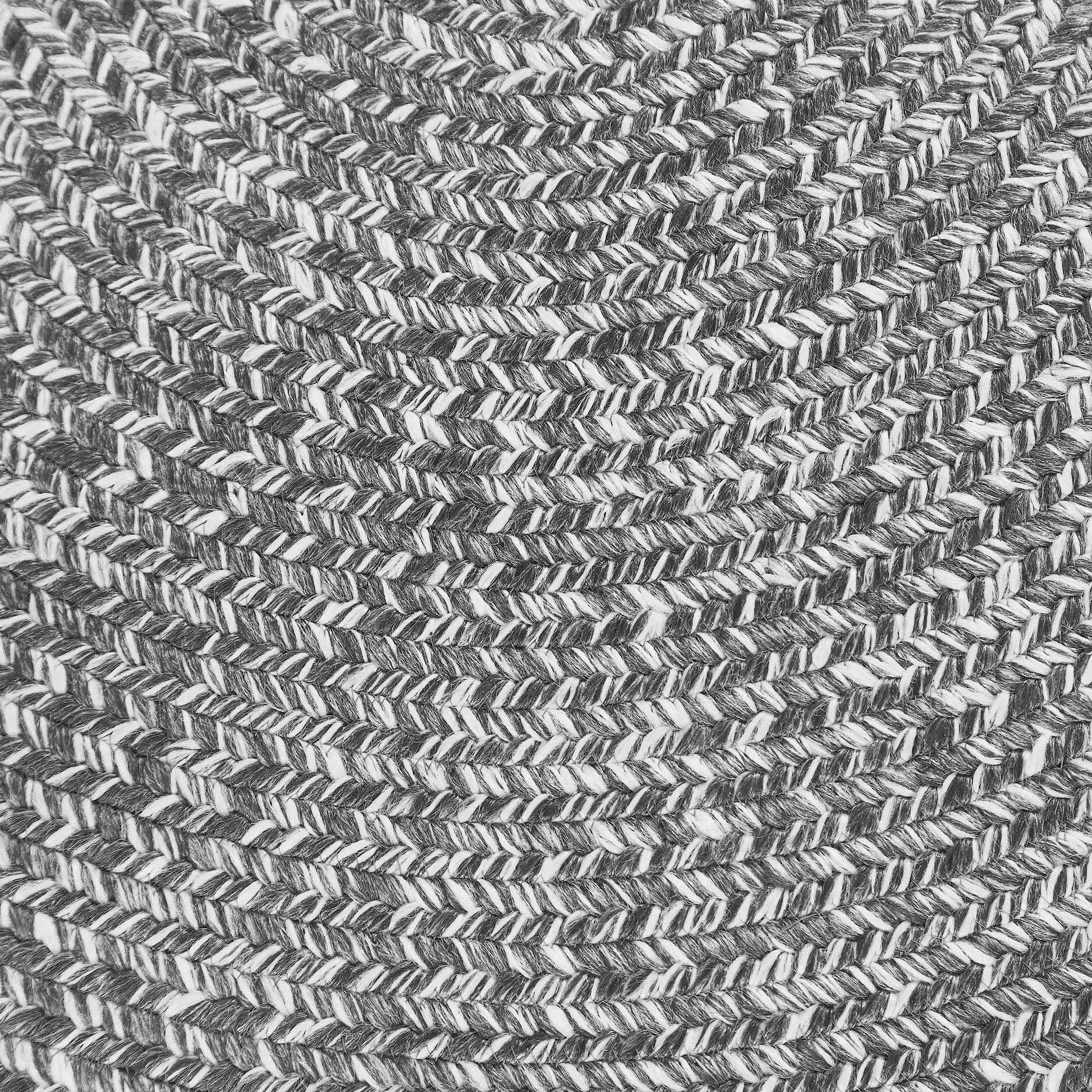 Reversible Braided Eco-Friendly Area Rug Indoor Outdoor Rugs - Charcoal/White
