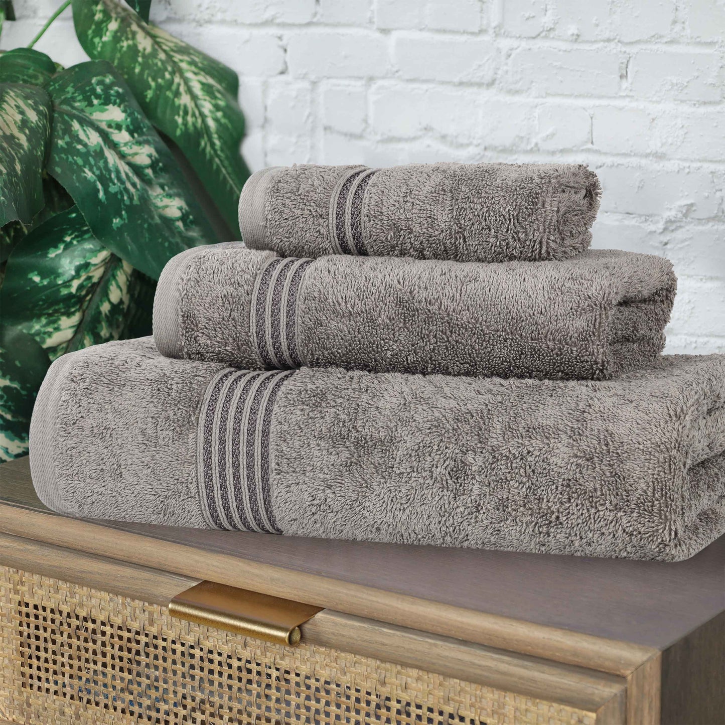 Heritage Egyptian Cotton Plush 3 Piece Absorbent Luxury Towel Set