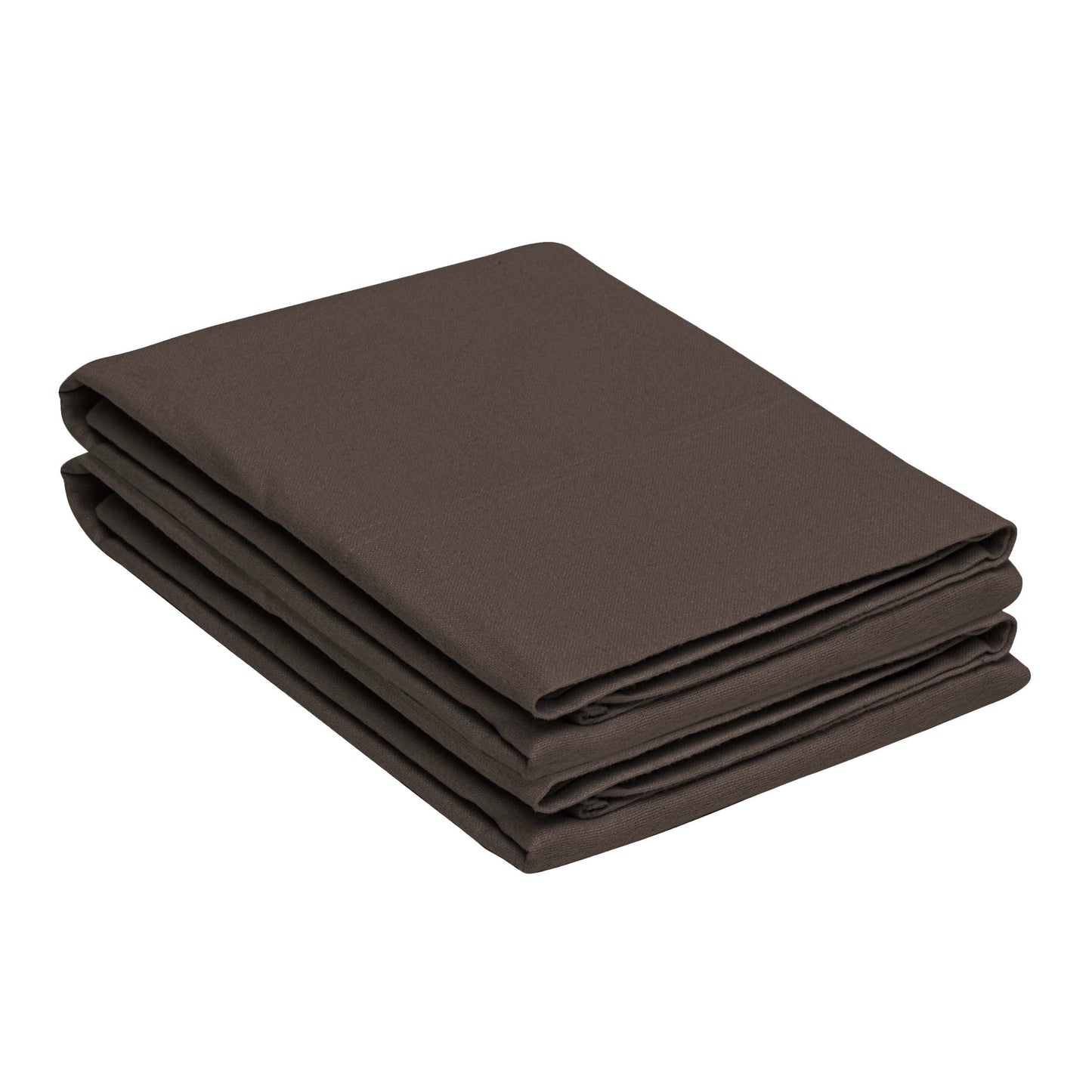Solid Flannel Cotton Soft Fuzzy Pillowcases, Set of 2 - Charcoal