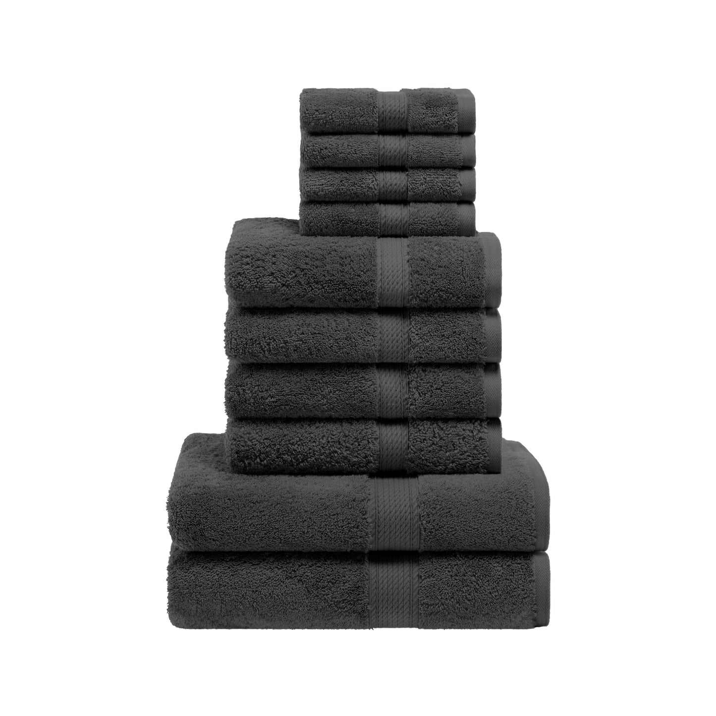 Madison Egyptian Cotton Pile Plush Heavyweight 10 Piece Towel Set