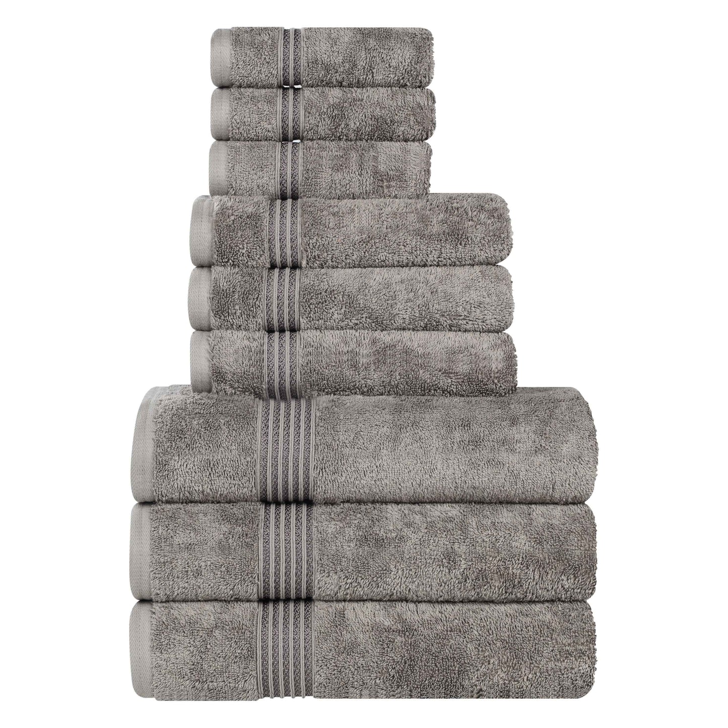 Heritage Egyptian Cotton Plush Absorbent Luxury 9 Piece Towel Set