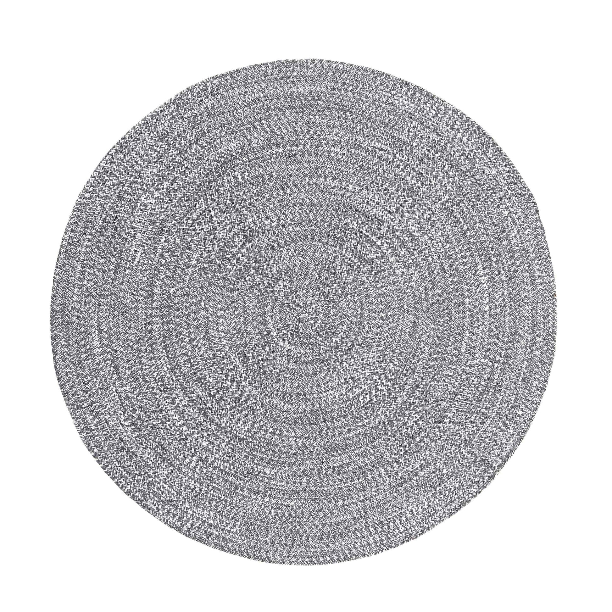 Reversible Braided Eco-Friendly Area Rug Indoor Outdoor Rugs - Charcoal/White