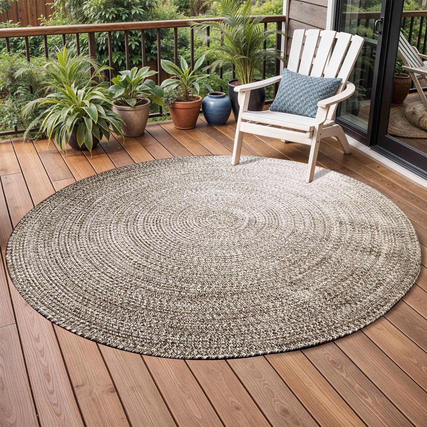 Reversible Braided Eco-Friendly Area Rug Indoor Outdoor Rugs
