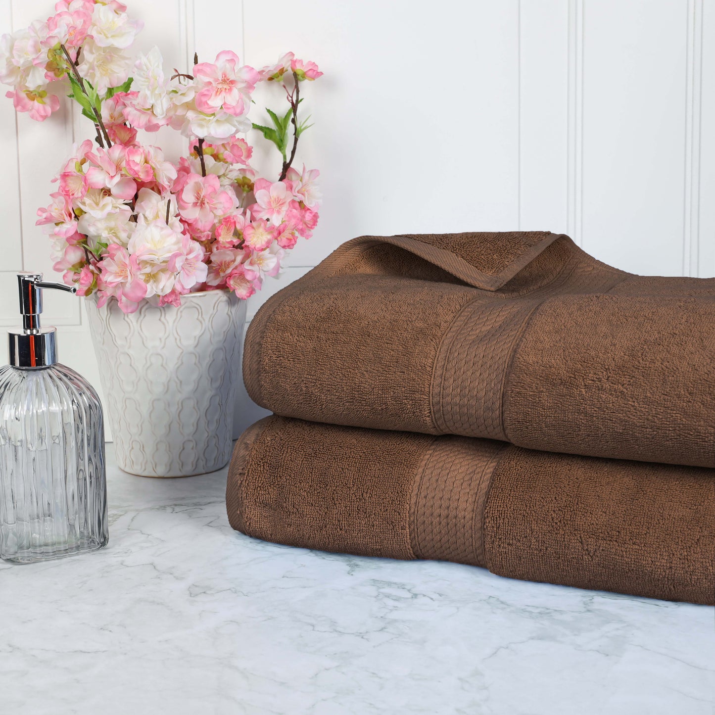 Madison Egyptian Cotton Pile Plush Heavyweight Bath Sheet Set of 2