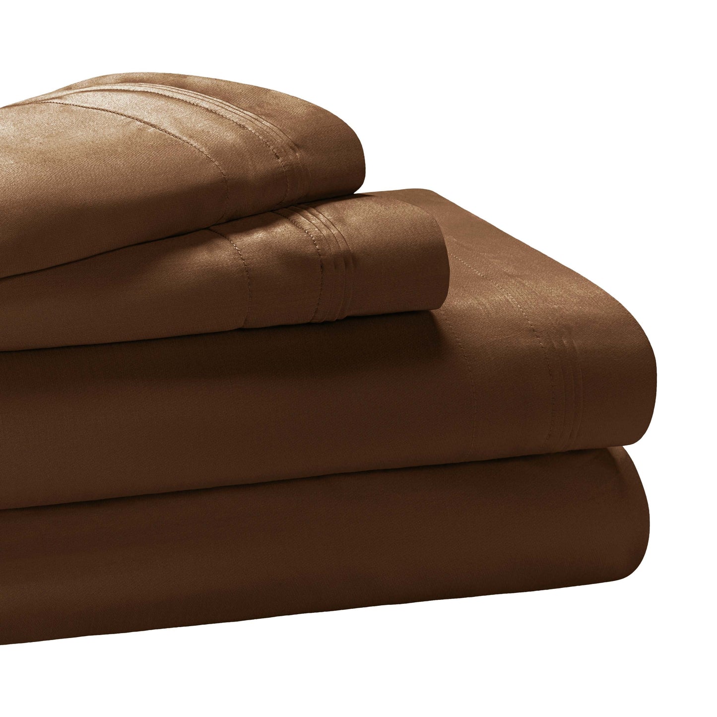 Superior Premium 650 Thread Count Egyptian Cotton Solid Deep Pocket Sheet Set - Chocolate