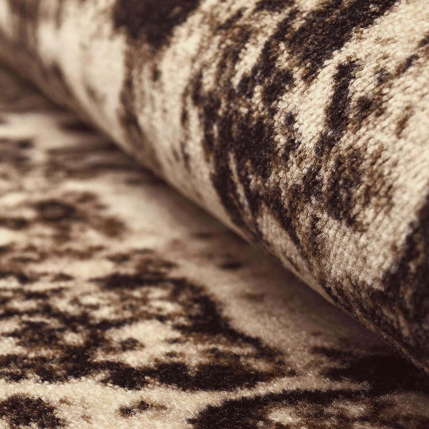 Oswell Medallion Non-Slip Washable Indoor Area Rug or Runner - Chocolate