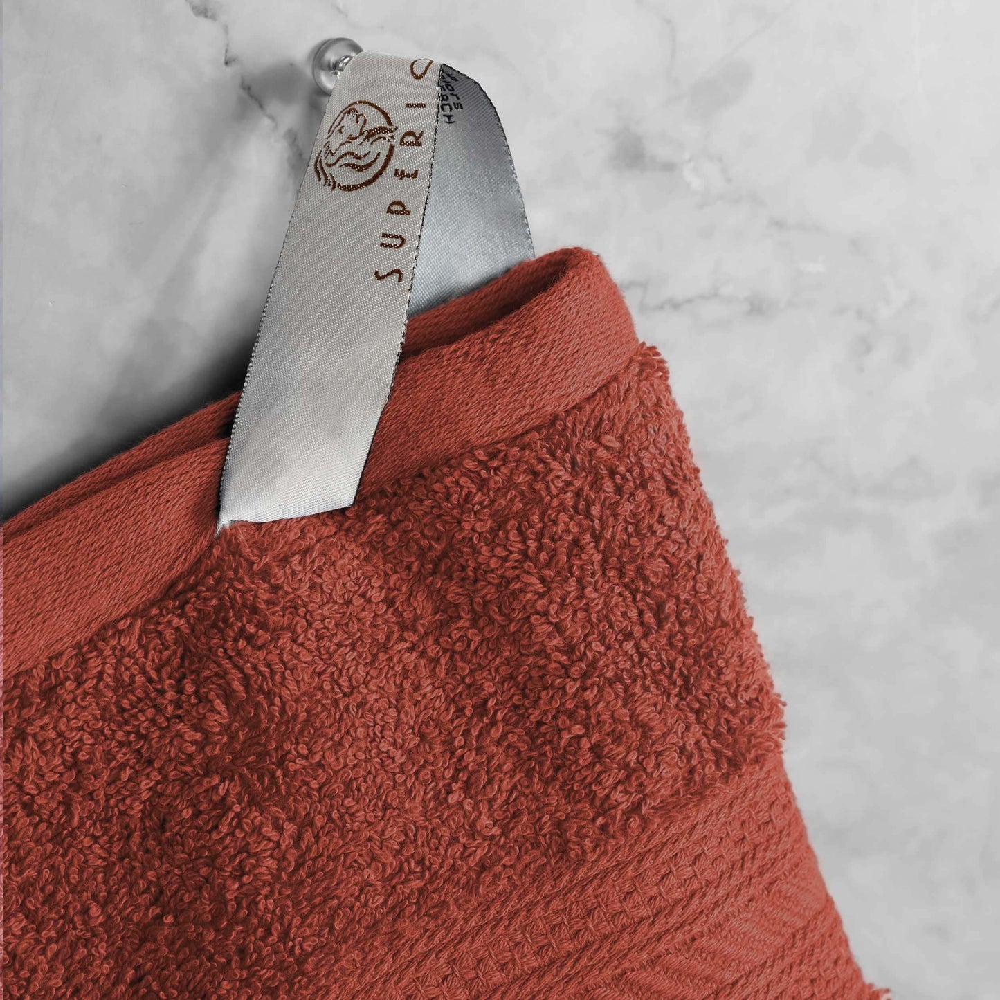 Cotton Heavyweight Absorbent Plush 8 Piece Towel Set - Chocolate