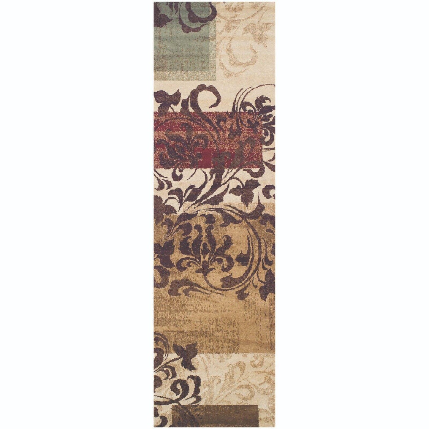 Storyville Modern Geometric Abstract Floral Scroll Area Rug or Runner