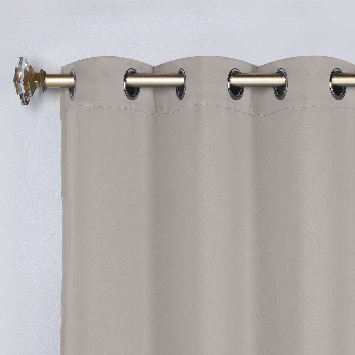 Classic Modern Solid Room Darkening Blackout Curtain Panels, Set of 2