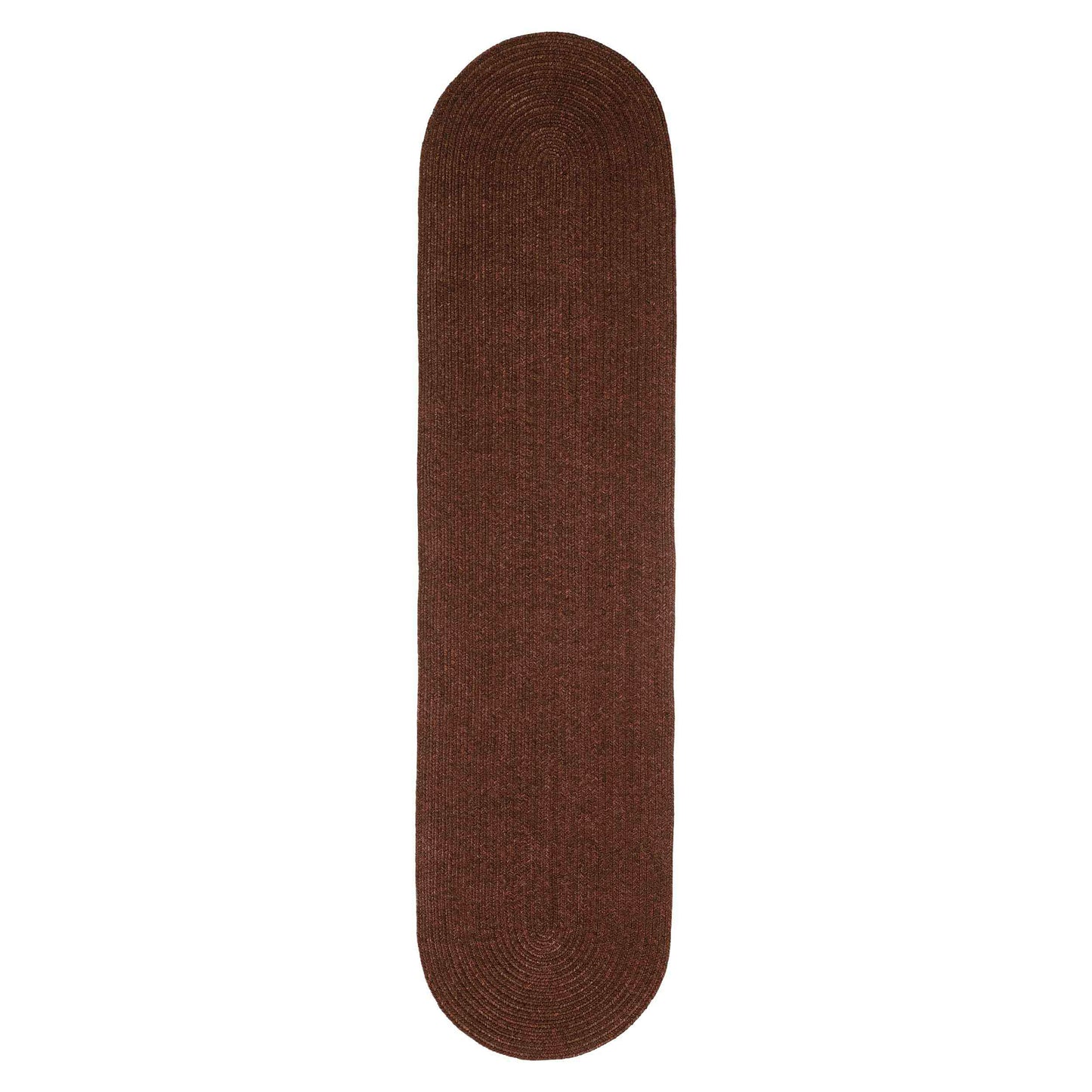 Classic Braided Weave Oval Area Rug Indoor Outdoor Rugs - Cocoa