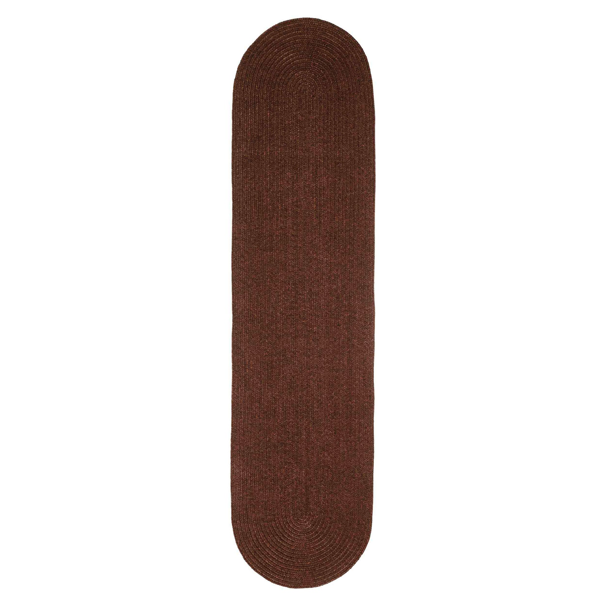 Classic Braided Weave Oval Area Rug Indoor Outdoor Rugs - Cocoa