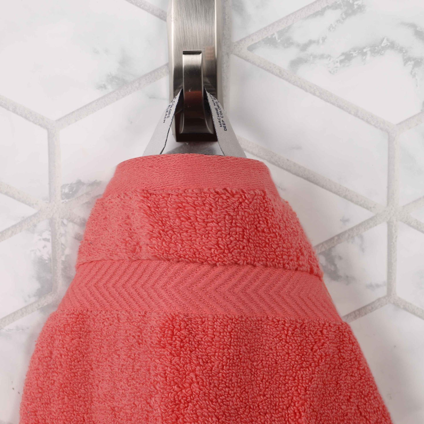 Zero Twist Smart Dry Combed Cotton 2 Piece Bath Towel Set - Coral